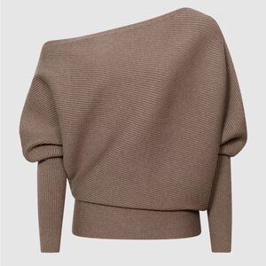 NWOT Reiss Lorna Asymmetric Sweater in Mink size small